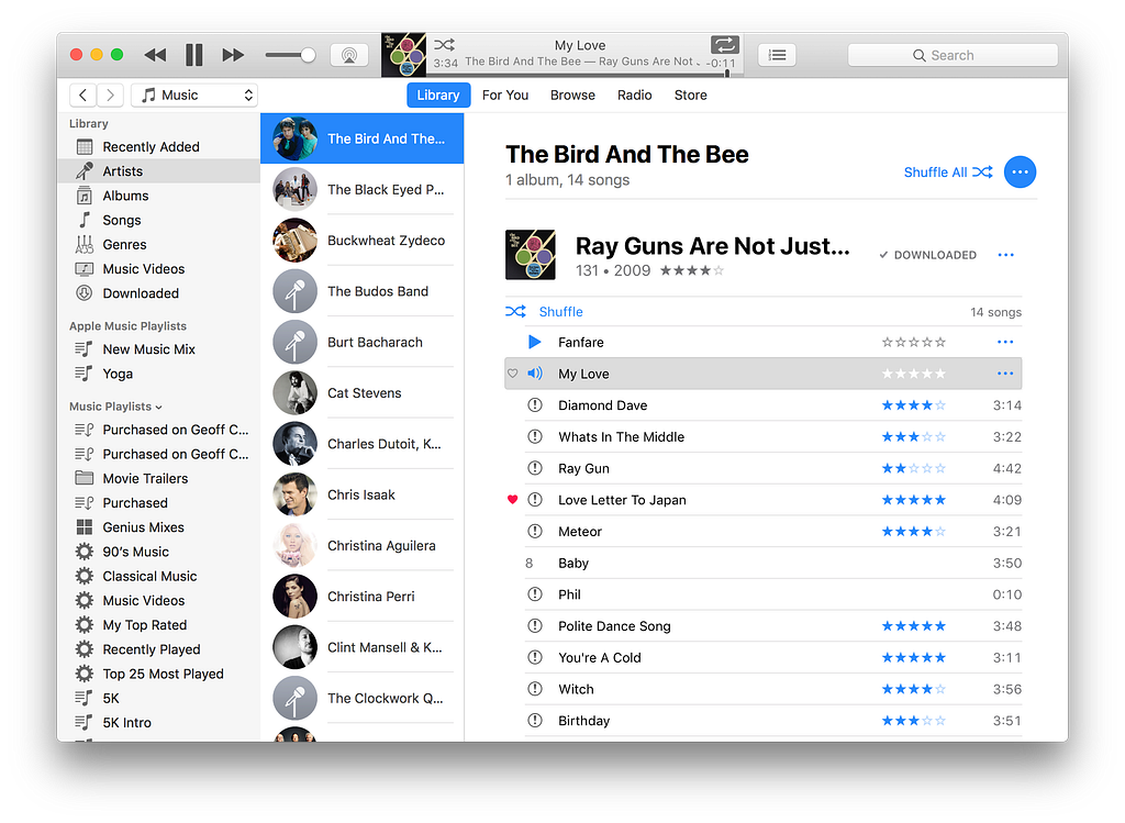 An album in iTunes where every song is marked with an exclamation point